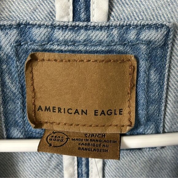American Eagle Outfitters Light Blue Oversized Jacket(Size Small) - Picture 11 of 11